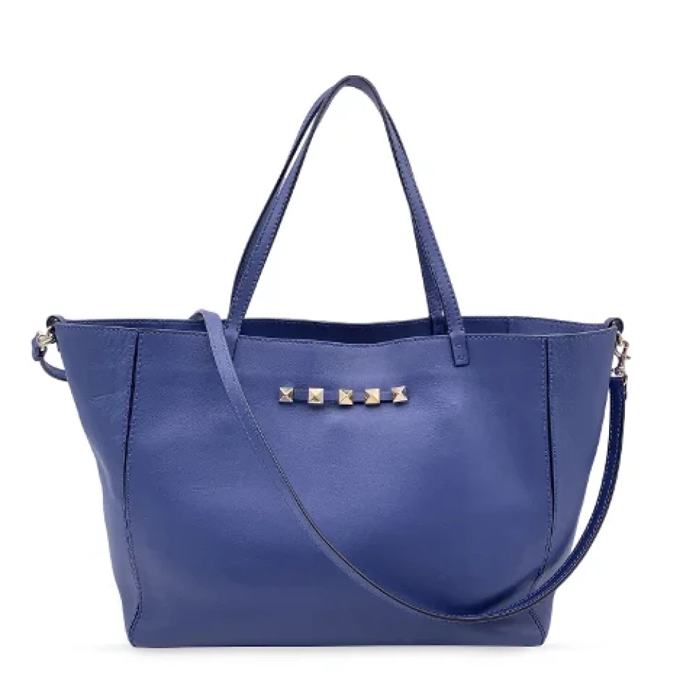Valentino Vintage Pre-owned Leather shoulder-bags Blue Dames