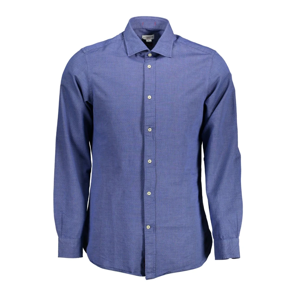 U.s. Polo Assn. Men's Blue Casual Shirts, 2XL, Embroidered Slim Fit Shirt With French Collar And Logo