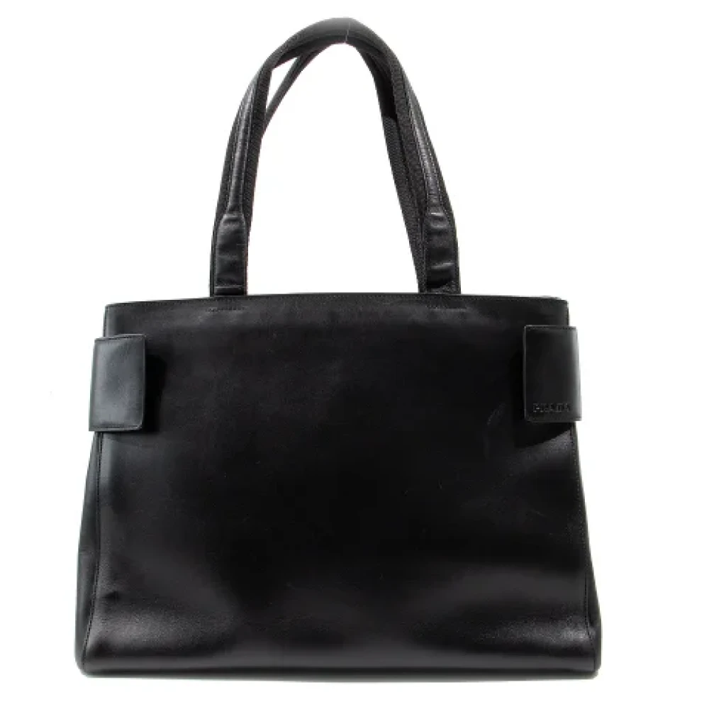 Prada Vintage Pre-owned Leather shoulder-bags Black Dames