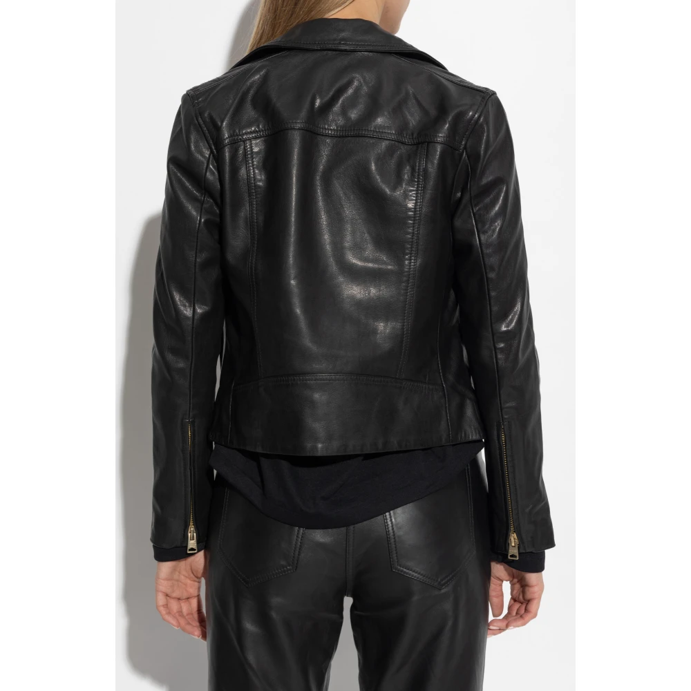 AllSaints Leren Jack Dalby Black Dames