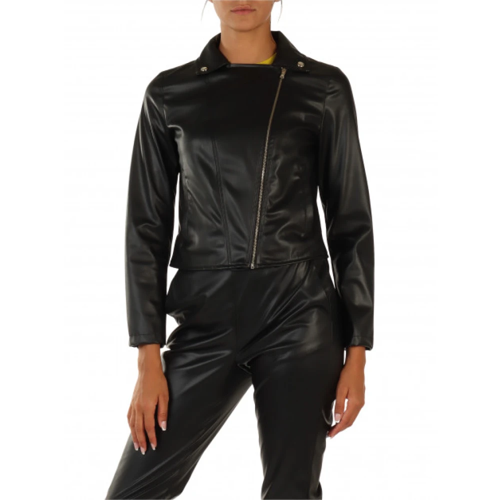 Emme DI Marella Leather Jackets Black Dames