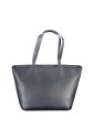 sac-a-main-en-polyester-bleu-avec-bretelles