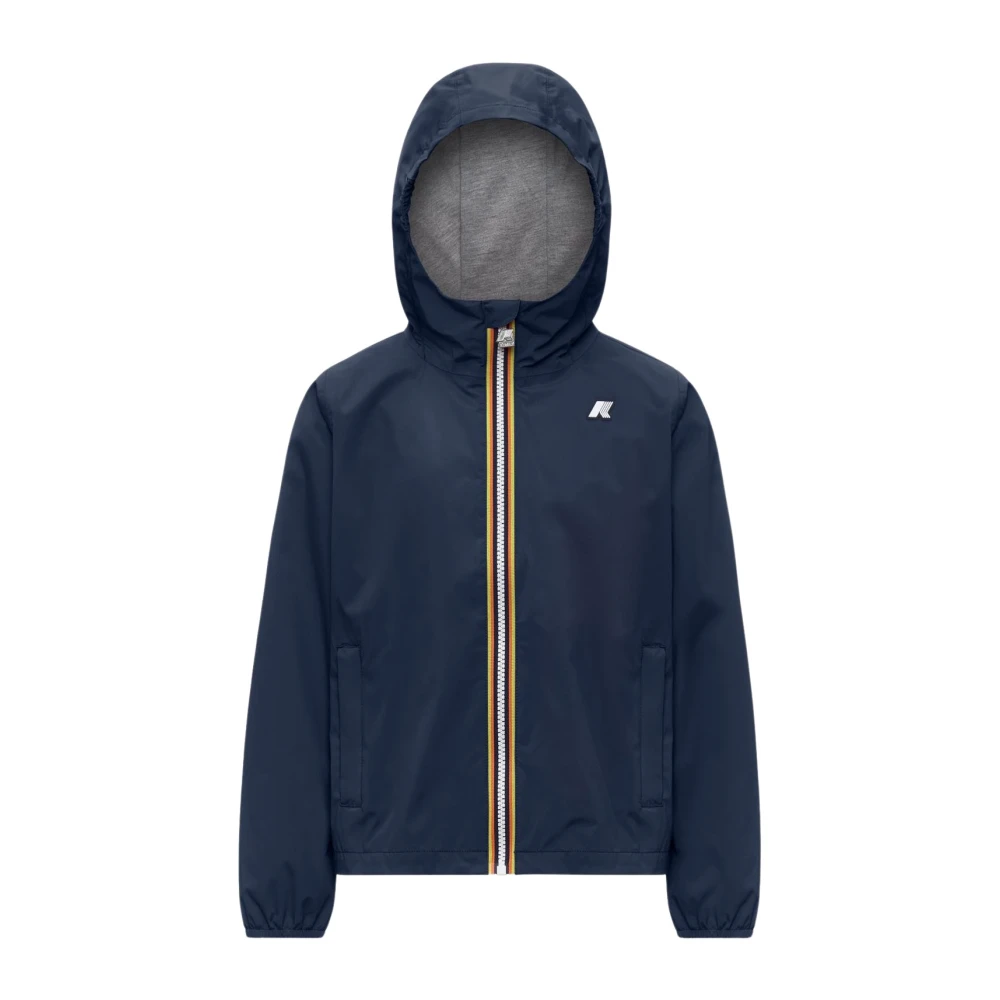 K-Way Boys Blue P. Jack Stretch Nylon Jersey - Kids Rain Wear - 8 Y - Kids