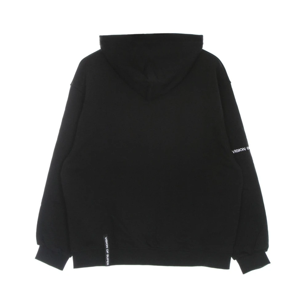 Vision OF Super Zwarte Oversized Hoodie met Tongprint Black Heren