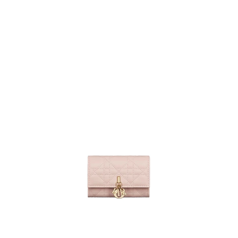 Dior Stijlvolle XS Portemonnee met Charms Pink Dames