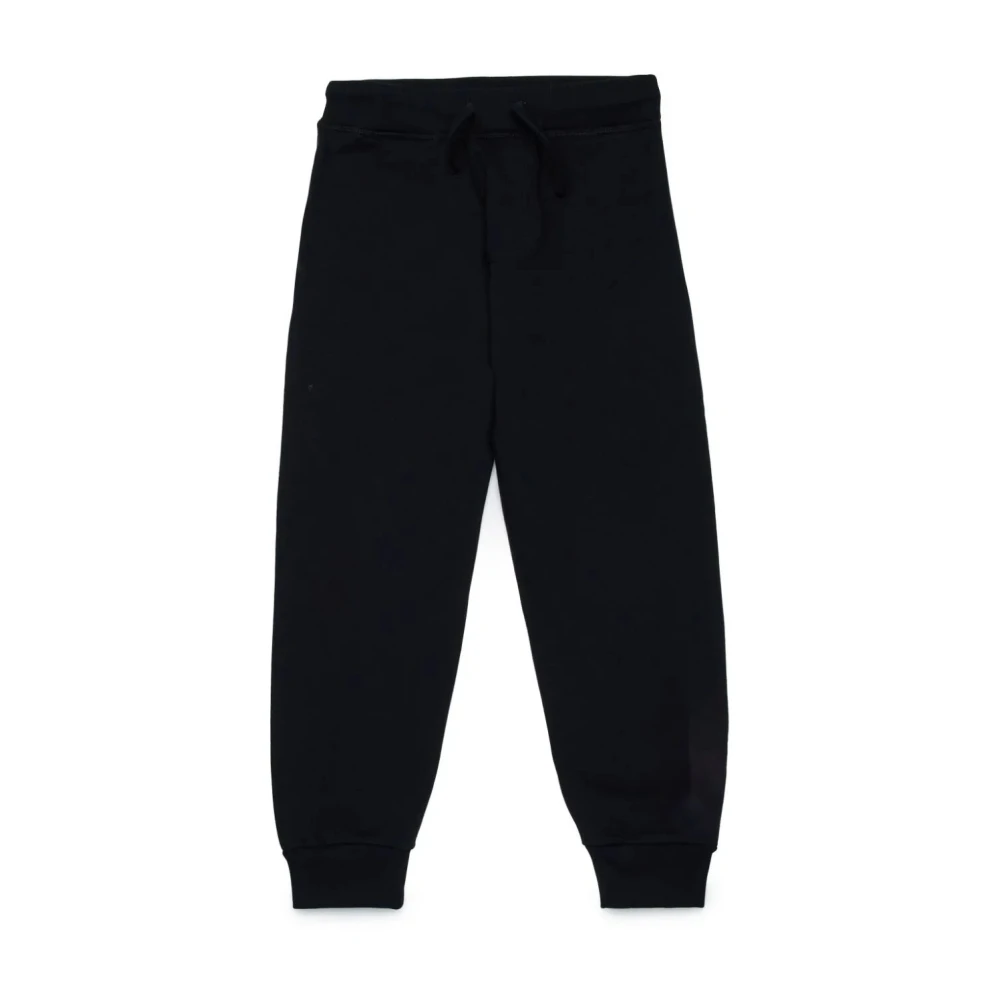 Dsquared2 Black Sweatpants, Unisex, 4 Y, Stylish Trousers