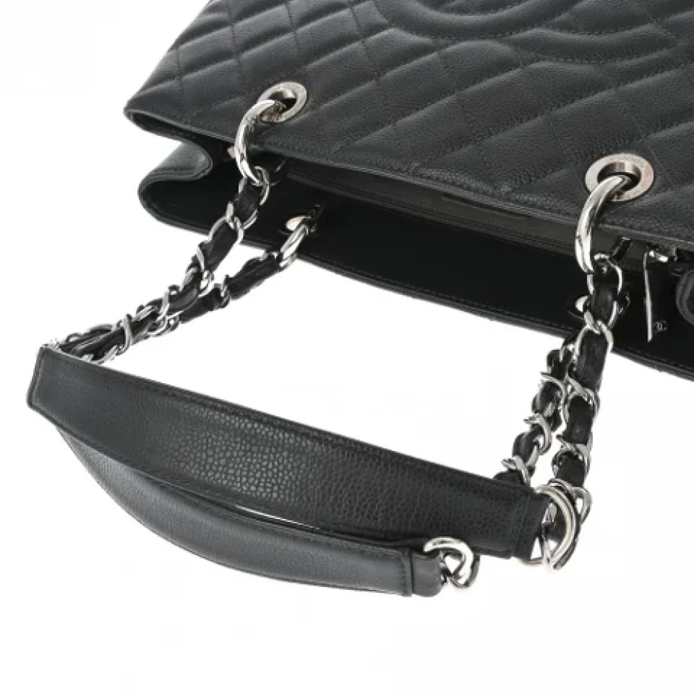 Chanel Vintage Pre-owned Leather totes Gray Dames