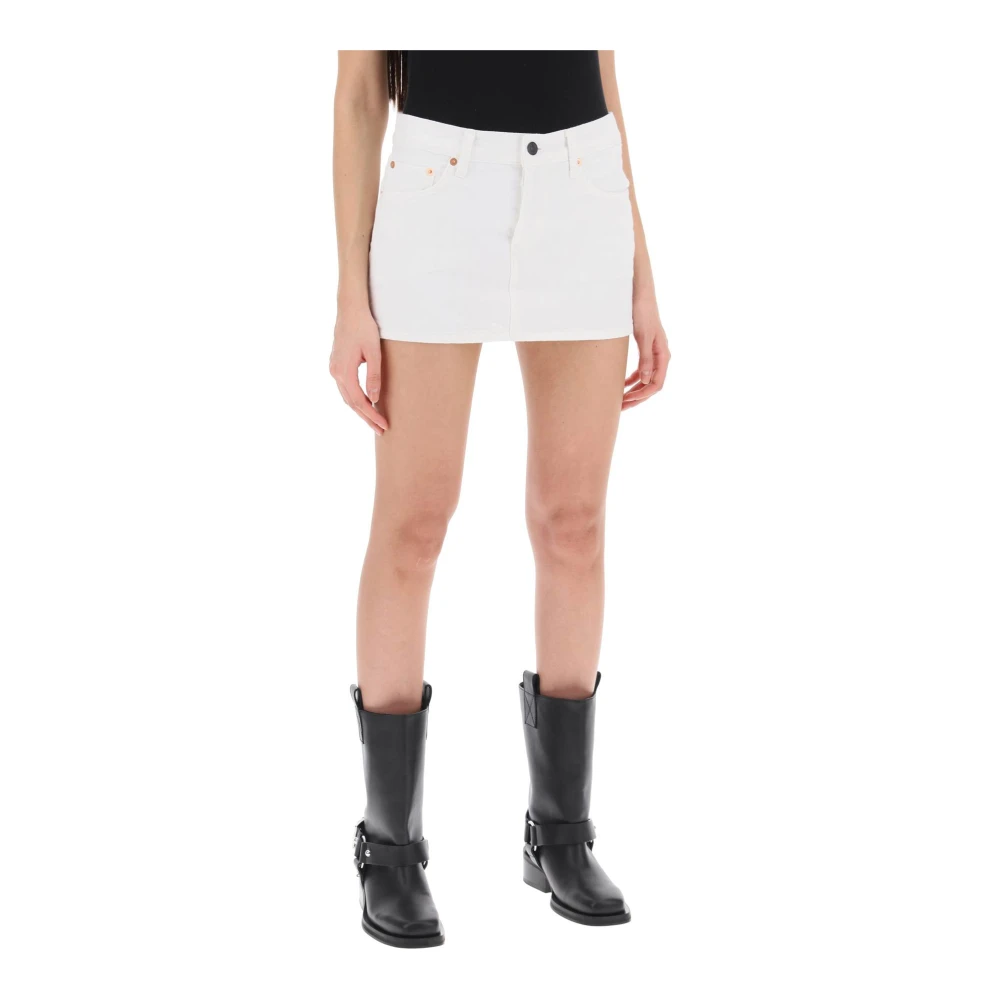 Wardrobe.nyc Klassieke Witte Denim Minirok White Dames