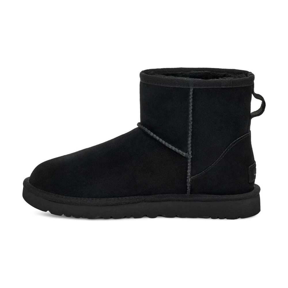 Ugg Klassieke Mini Side Logo Enkellaarzen Black Dames