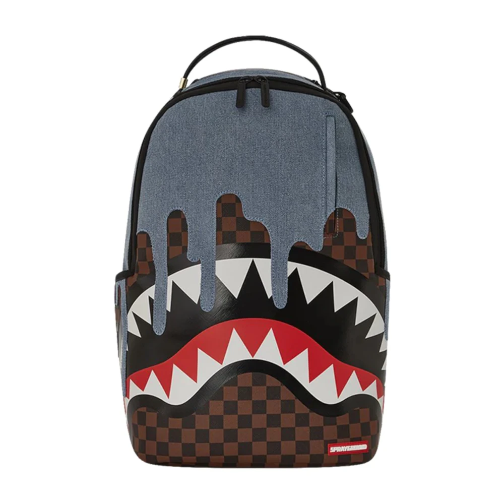 Sprayground Denim Drip MultiColour Rugzak Multicolor Unisex