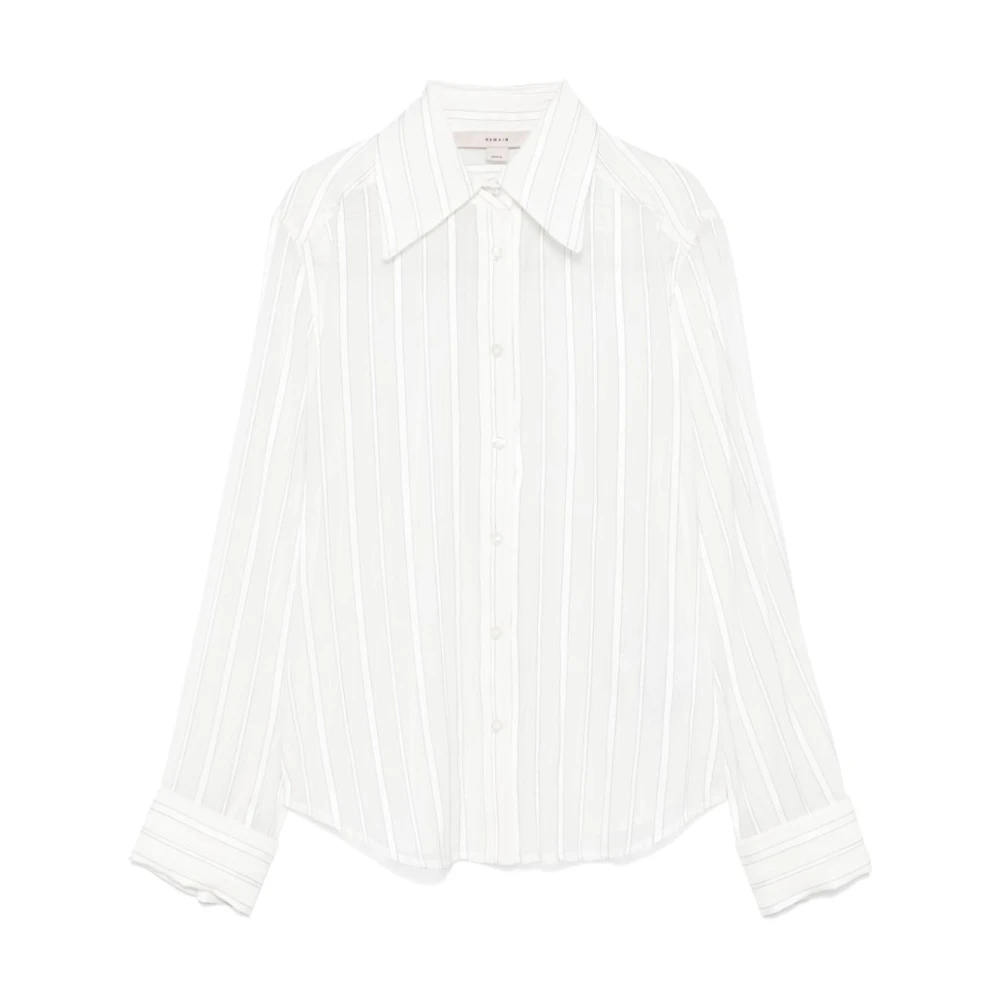 Remain Birger Christensen Elegant French Cuff Fitted Shirt White Dames