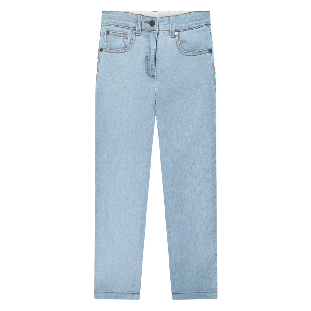 Stella Mccartney Girls Blue Jeans, 14 Y, Chic Logo Jeans In