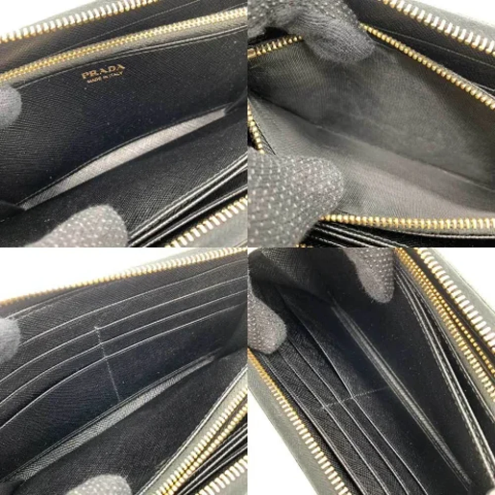 Prada Vintage Pre-owned Fabric wallets Black Dames