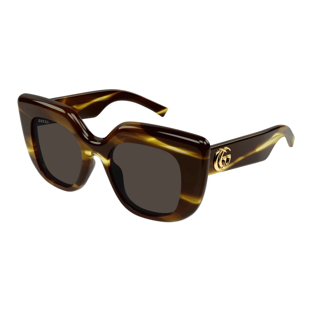 Gucci Women's Brown Oversized Butterfly Sunglasses - Sunglasses - 50 Mm - Accessories