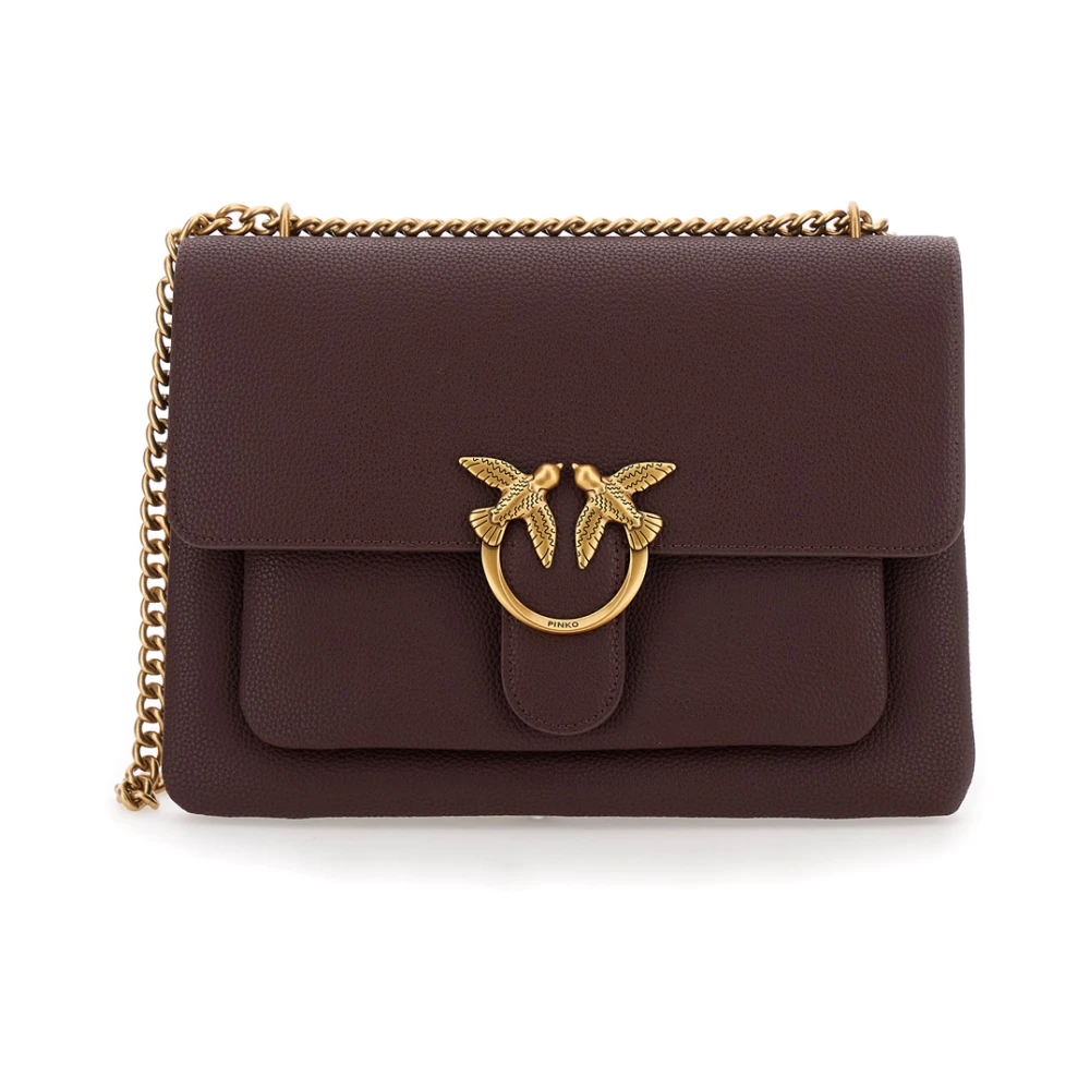 pinko Zachte Bruine Leren Tas Brown Dames