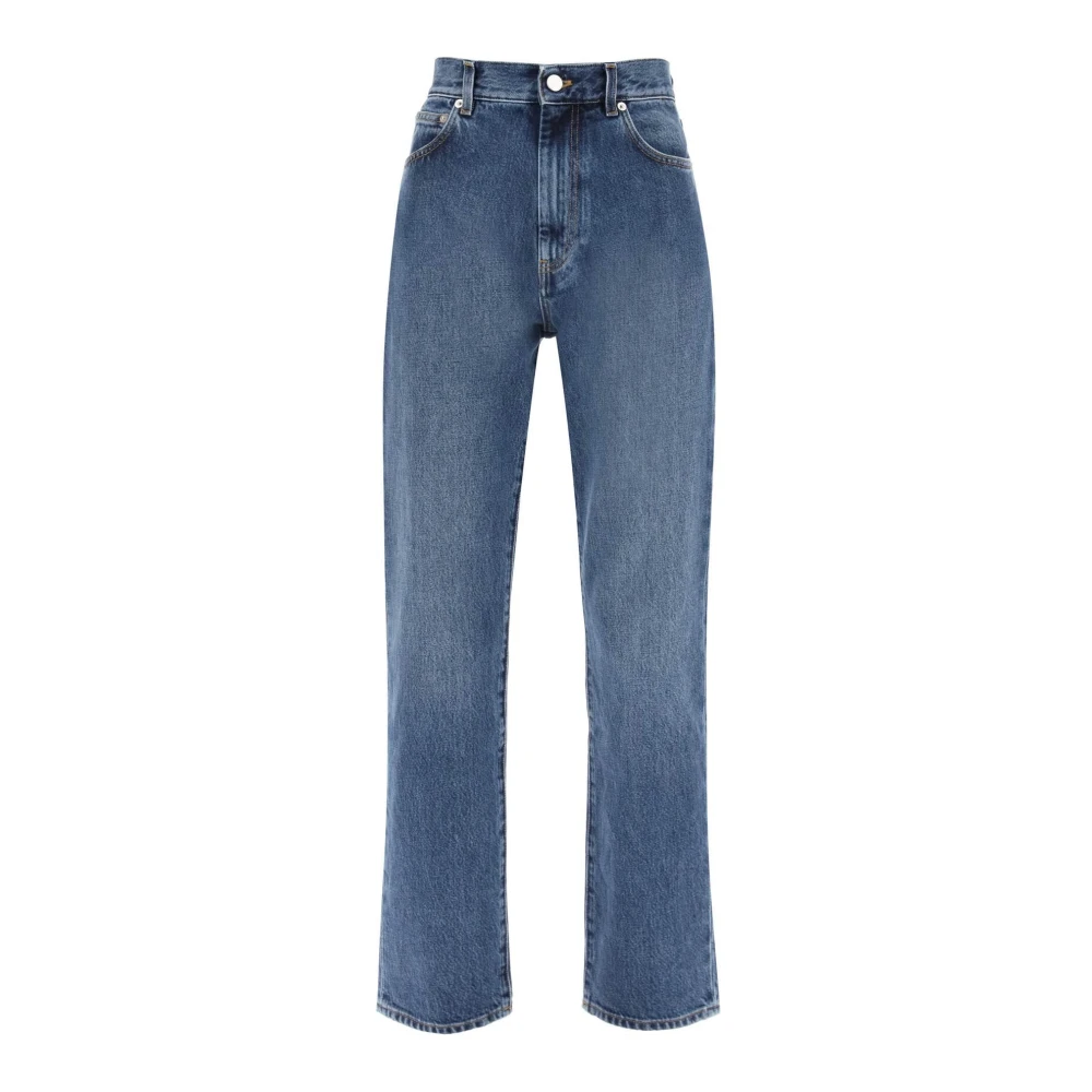 Loulou Studio Biologisch katoenen cropped straight cut jeans Blue Dames
