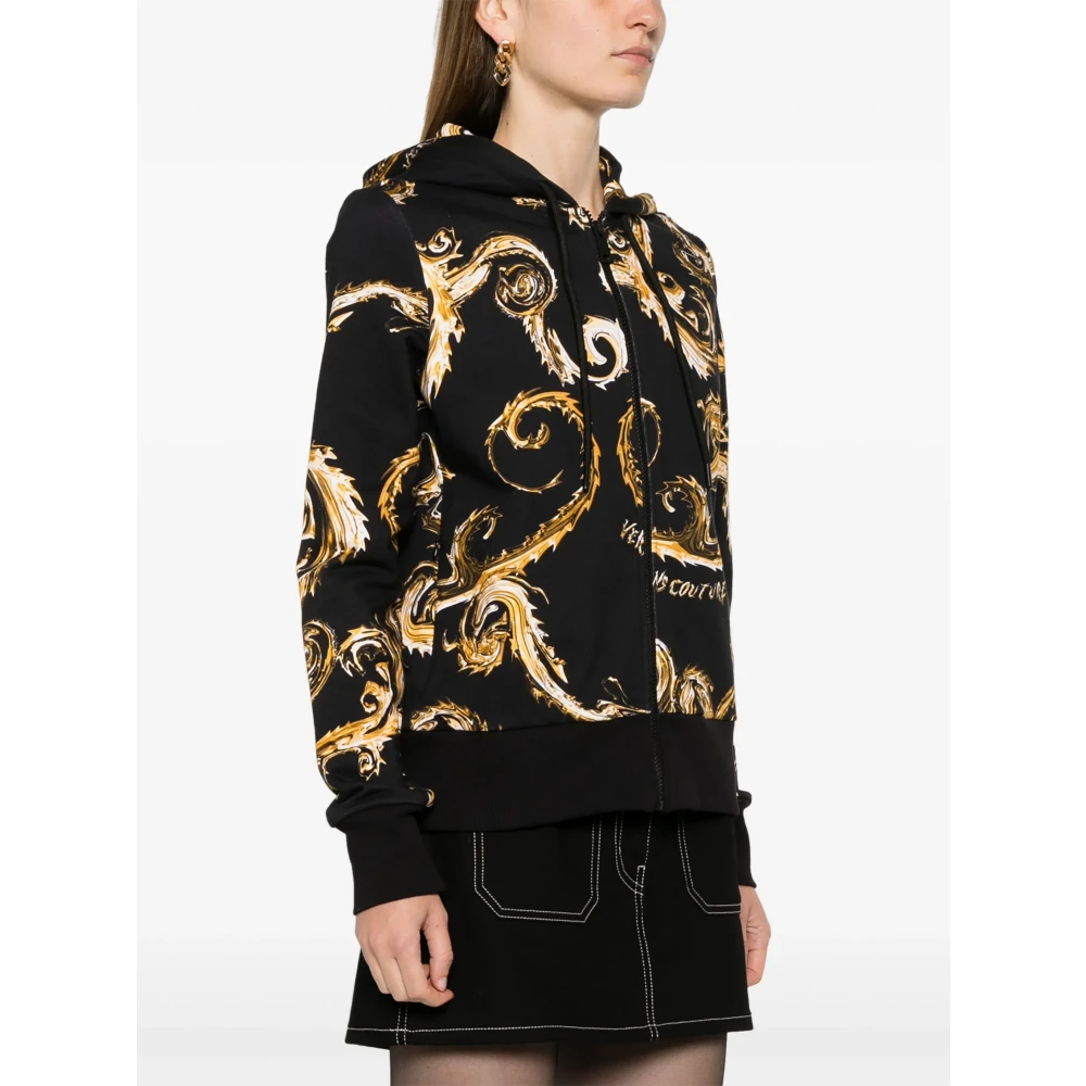 Versace Jeans Couture Zwart en Goud Fleece Sweatshirt Multicolor Dames