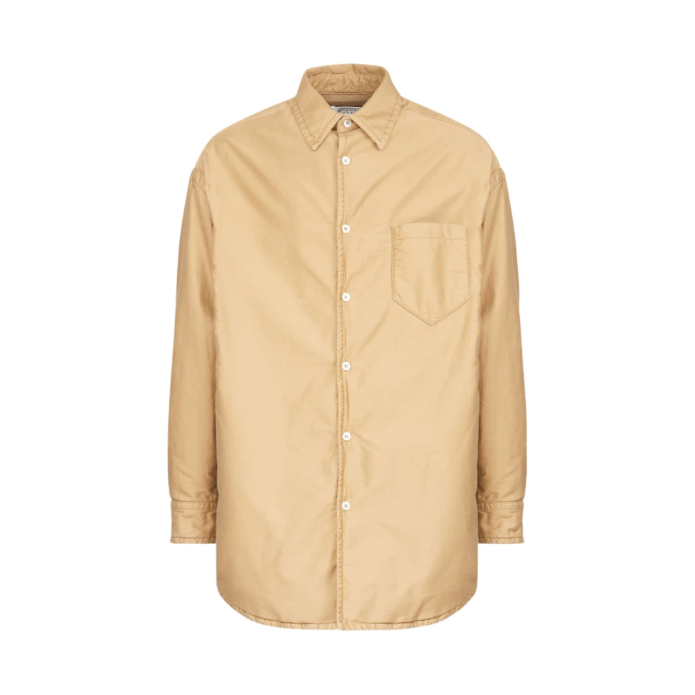Maison Margiela Beige Katoenen Oversized Shirt Beige Heren