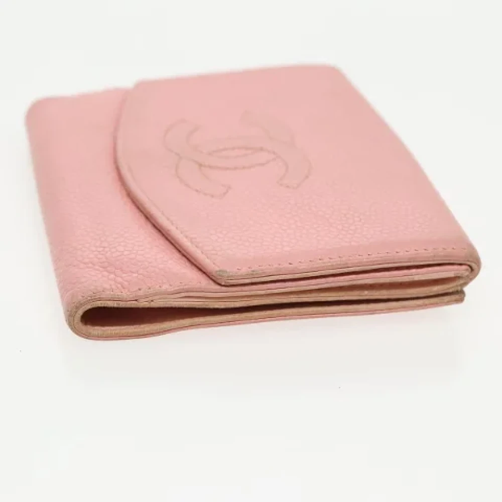 Chanel Vintage Pre-owned Leather wallets Pink Dames