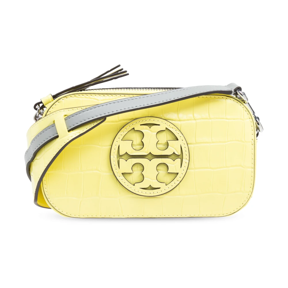 TORY BURCH Crossbody bags Miller Croc Embossed Mini Crossbody Bag in geel