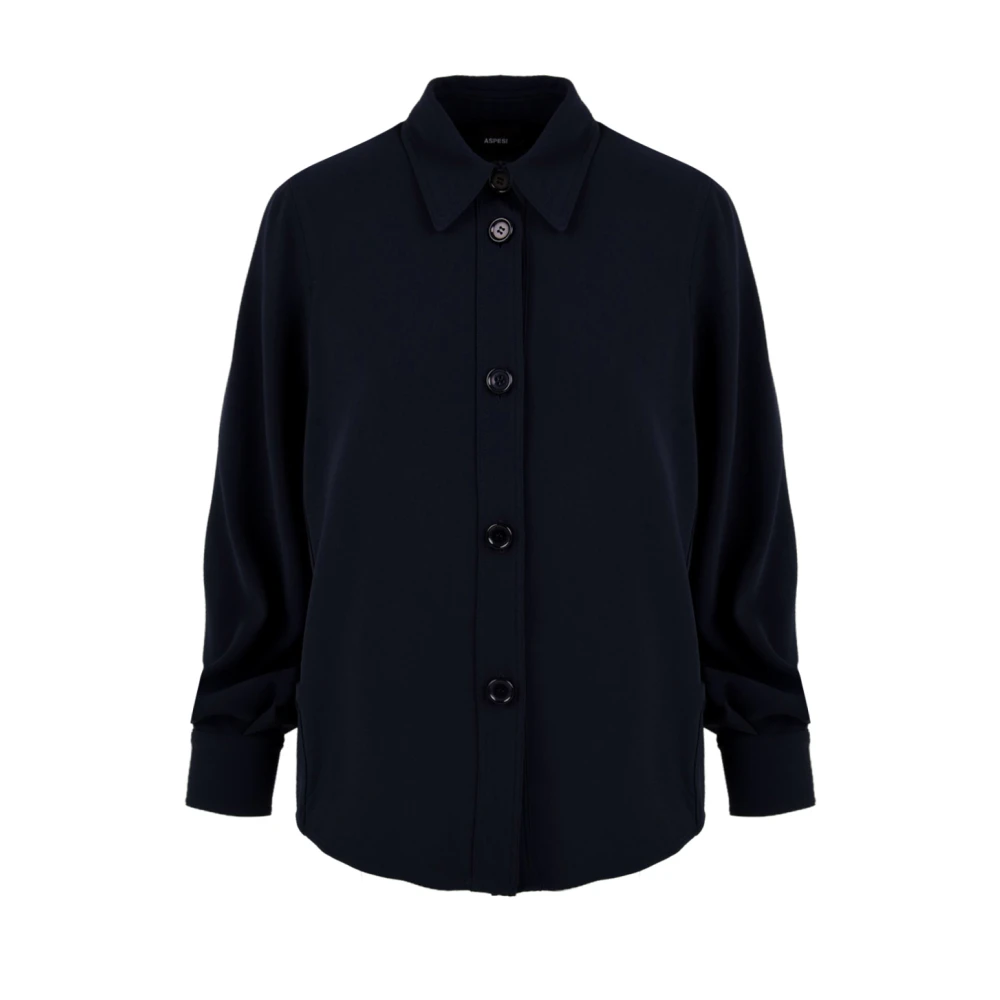 Aspesi Navy Blauw Dames Overhemd Model 5413 Blue Dames