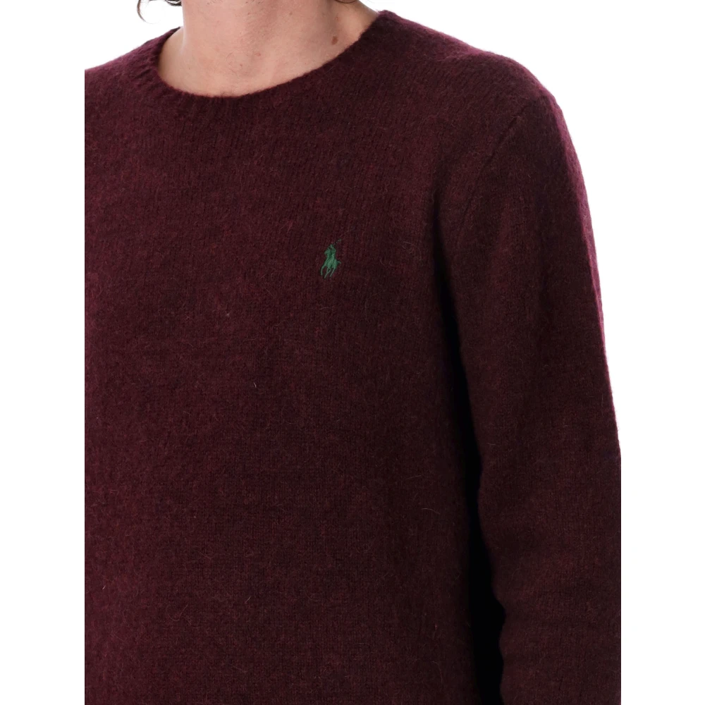 Ralph Lauren Wollen trui met ronde hals Purple Heren