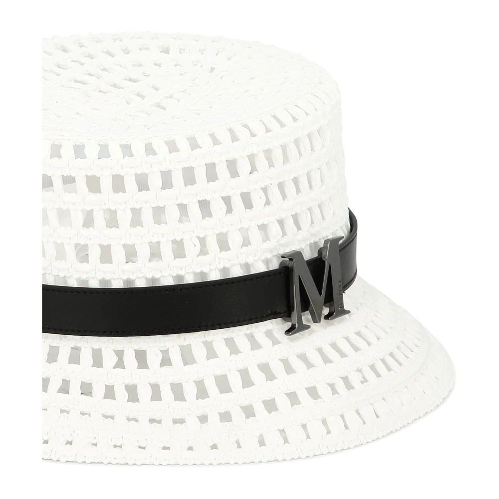 Max Mara Mesh Cloche Hat White Dames