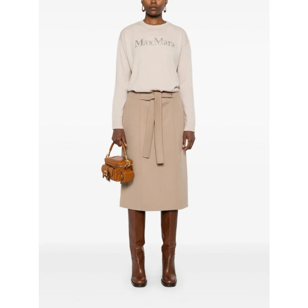 Max Mara Beige Sweater voor Vrouwen Aw24 Beige Dames