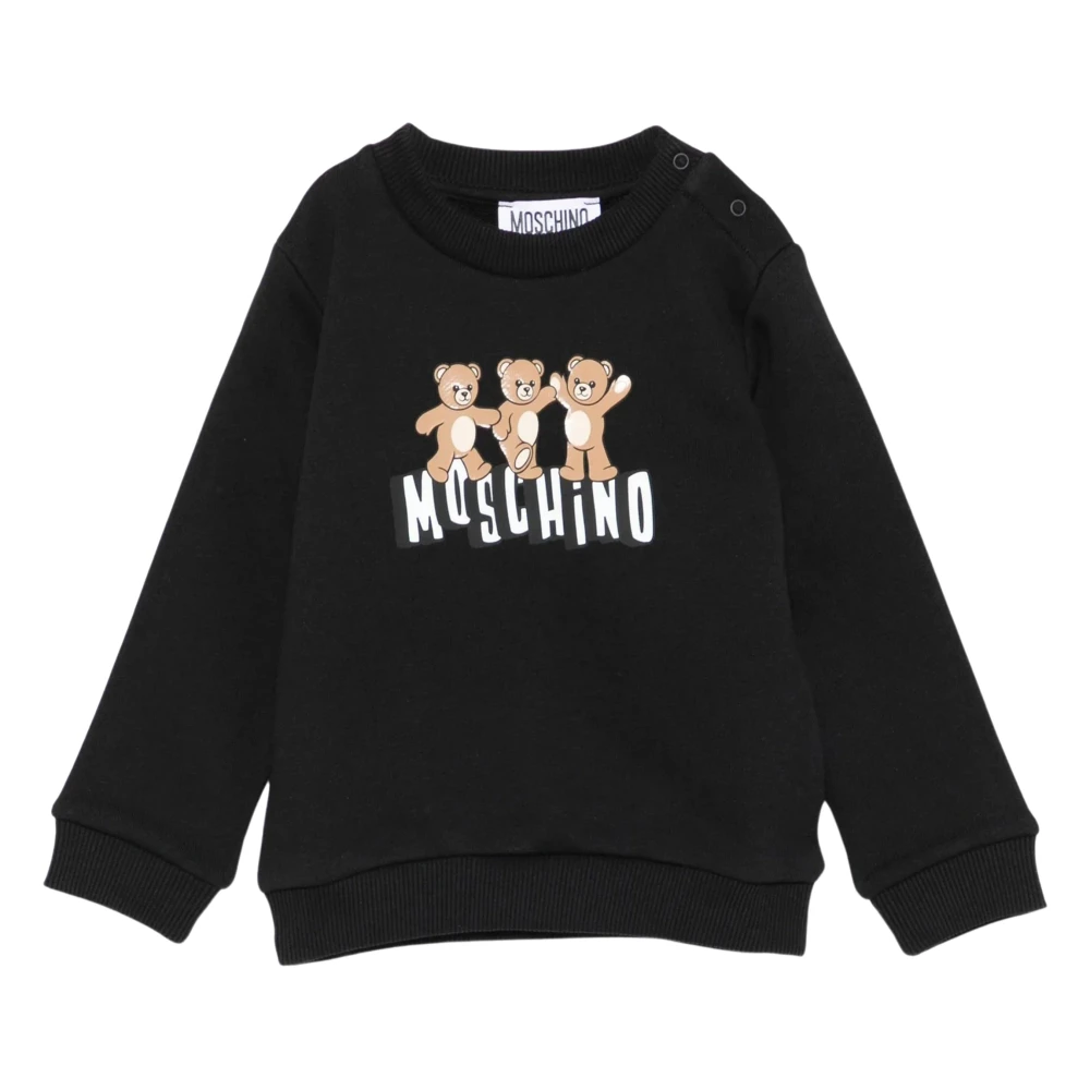 Moschino Teddy Bear Logo Sweatshirt - Unisex - Kids Sweatshirts - Black - 6 M - Kids