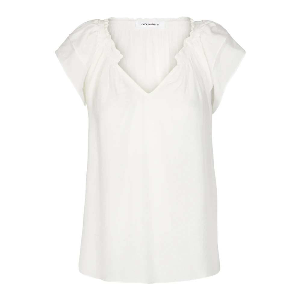 Co'Couture Sunrise Offwhite Top Trendy en Stijlvol White Dames