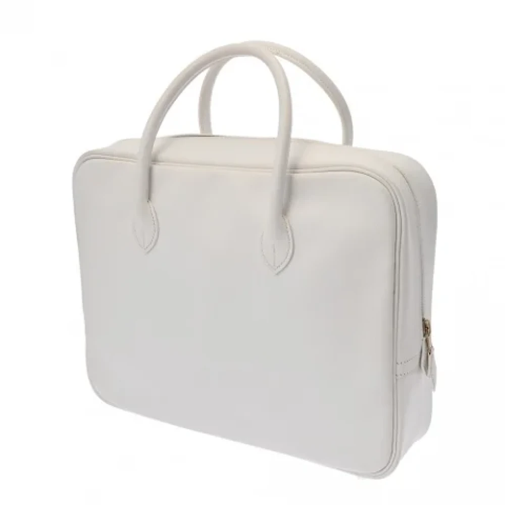 Hermès Vintage Pre-owned Leather handbags White Dames