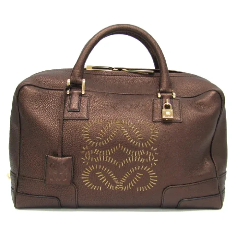 Loewe Pre-owned Leather handbags Brown Dames