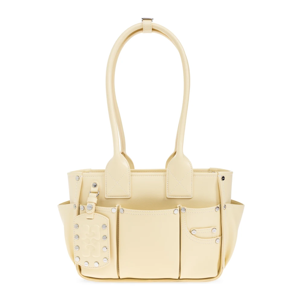 Ganni Donna Beige The Shoulder Bag