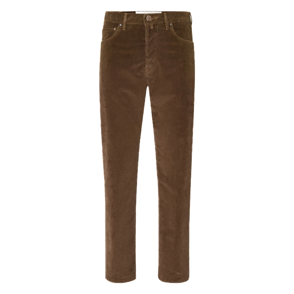 Jacob Cohën Fluwelen 5-Pocket Broek in Bruin Brown Heren