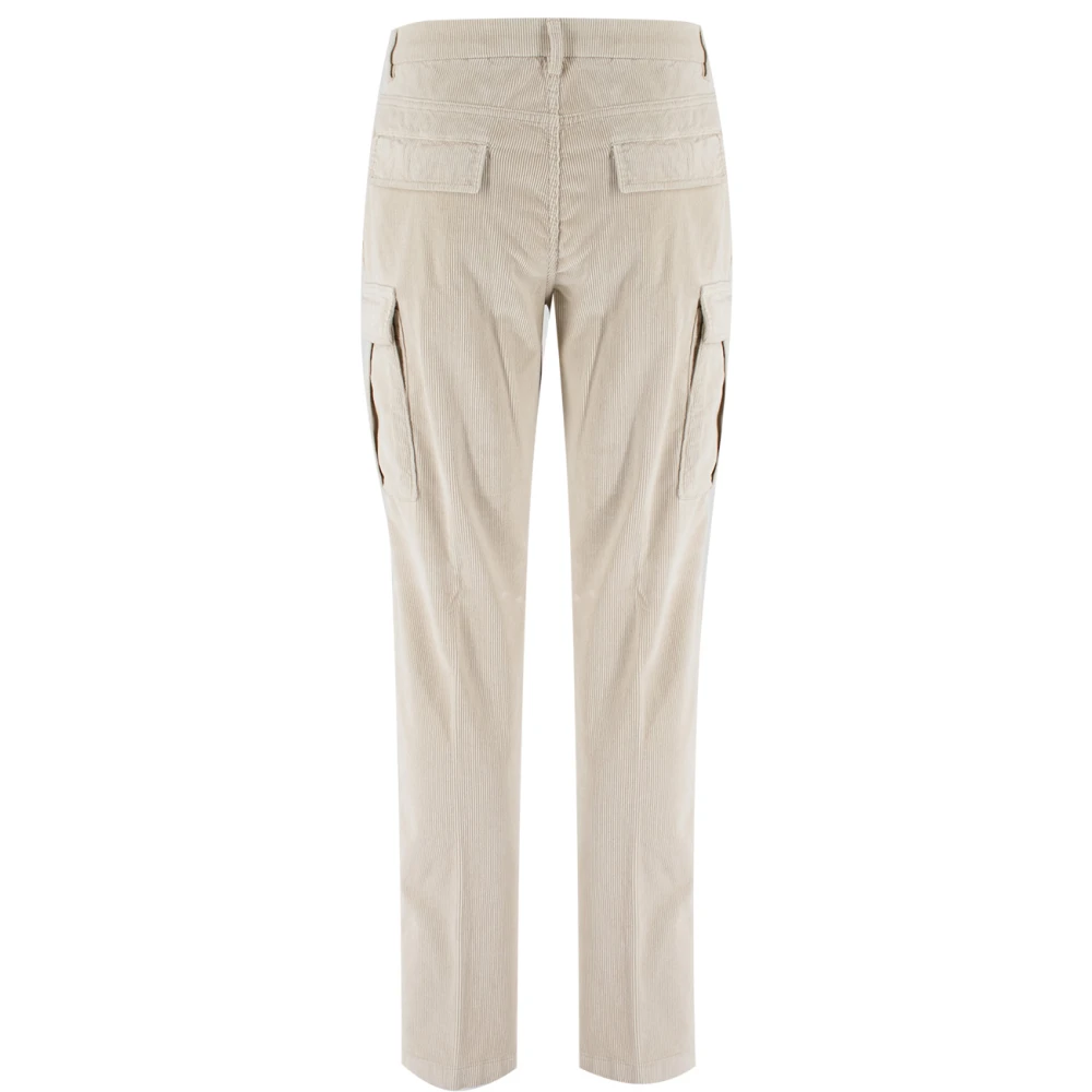 Eleventy Cargo Style Straight Leg Trousers Beige Heren