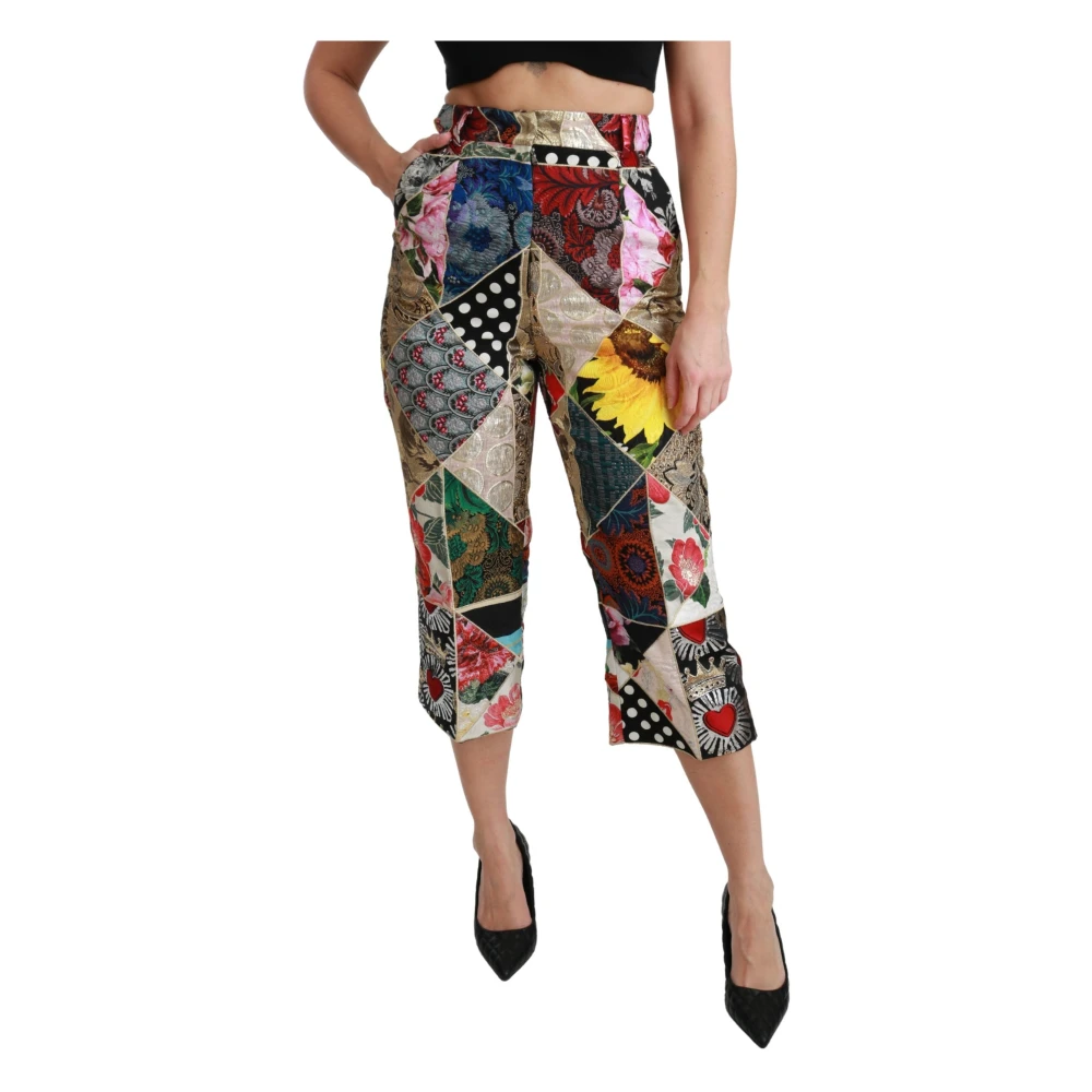Dolce & Gabbana Damen Multicolor Cropped Trousers