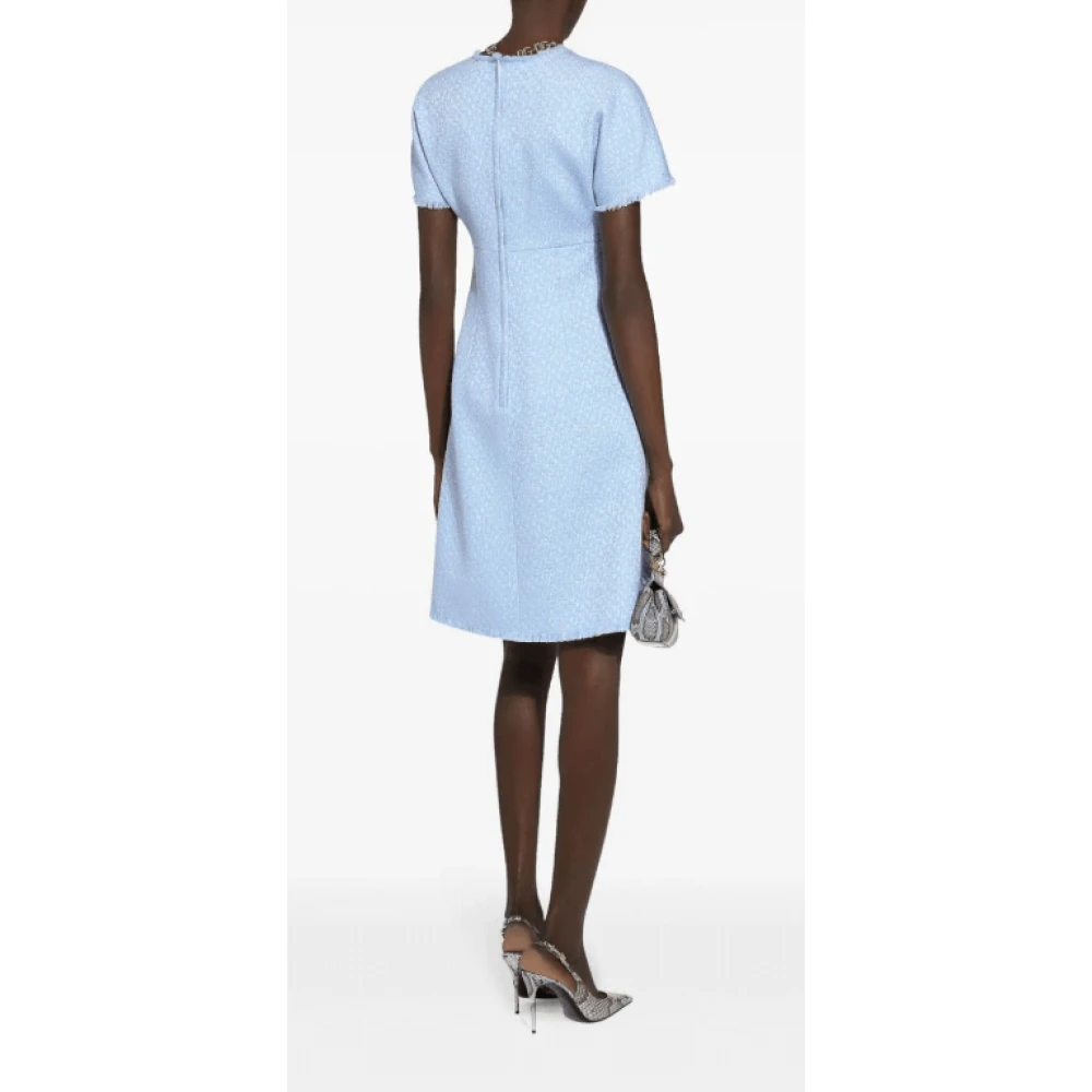 Dolce & Gabbana Hemelsblauwe A-Lijn Midi Jurk Blue Dames