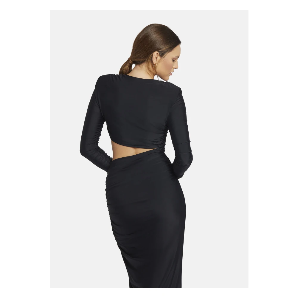 Nicowa Maxi-jurk met Cut-Out Design Black Dames