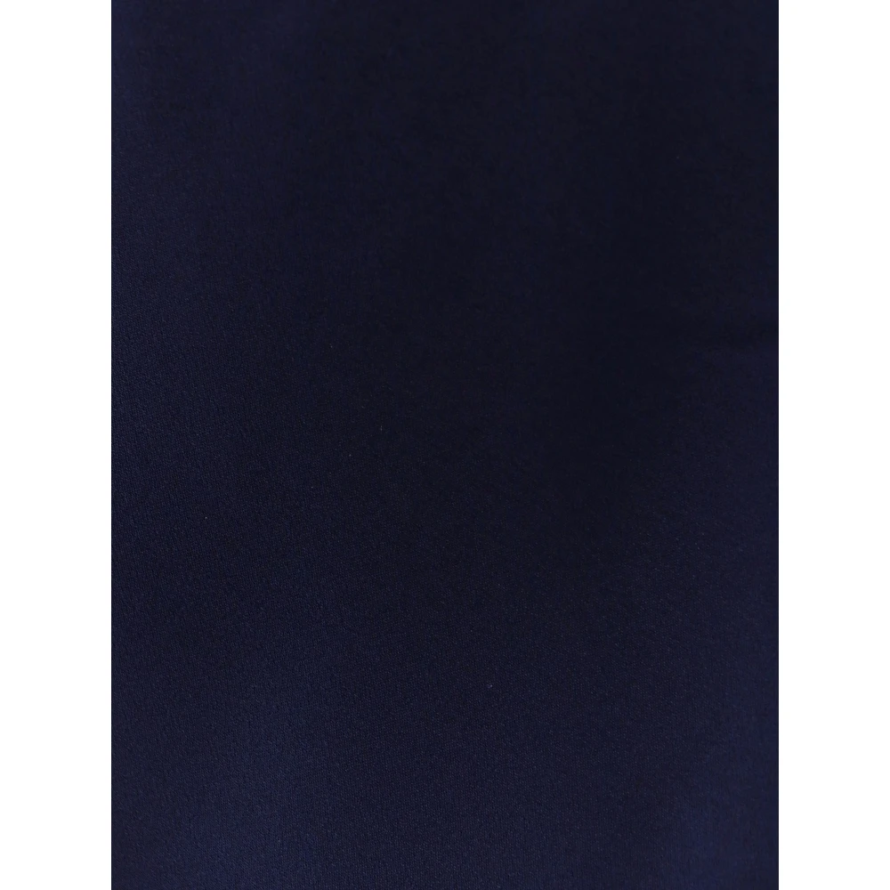 Semicouture Blauwe Mouwloze Jurk met Open Rug Blue Dames