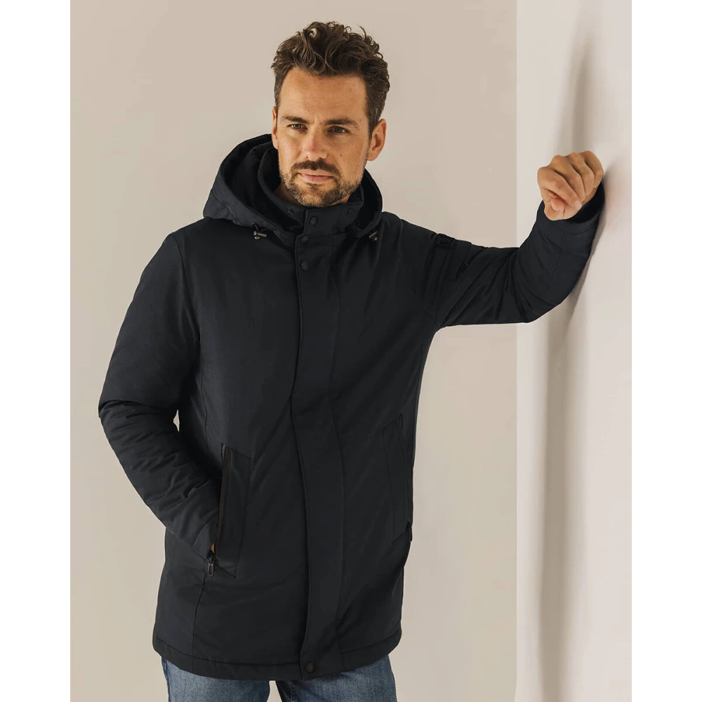 State of Art Eenvoudige Parka Jas Gray Heren