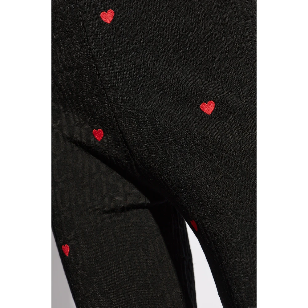 Moschino Wollen leggings Black Dames
