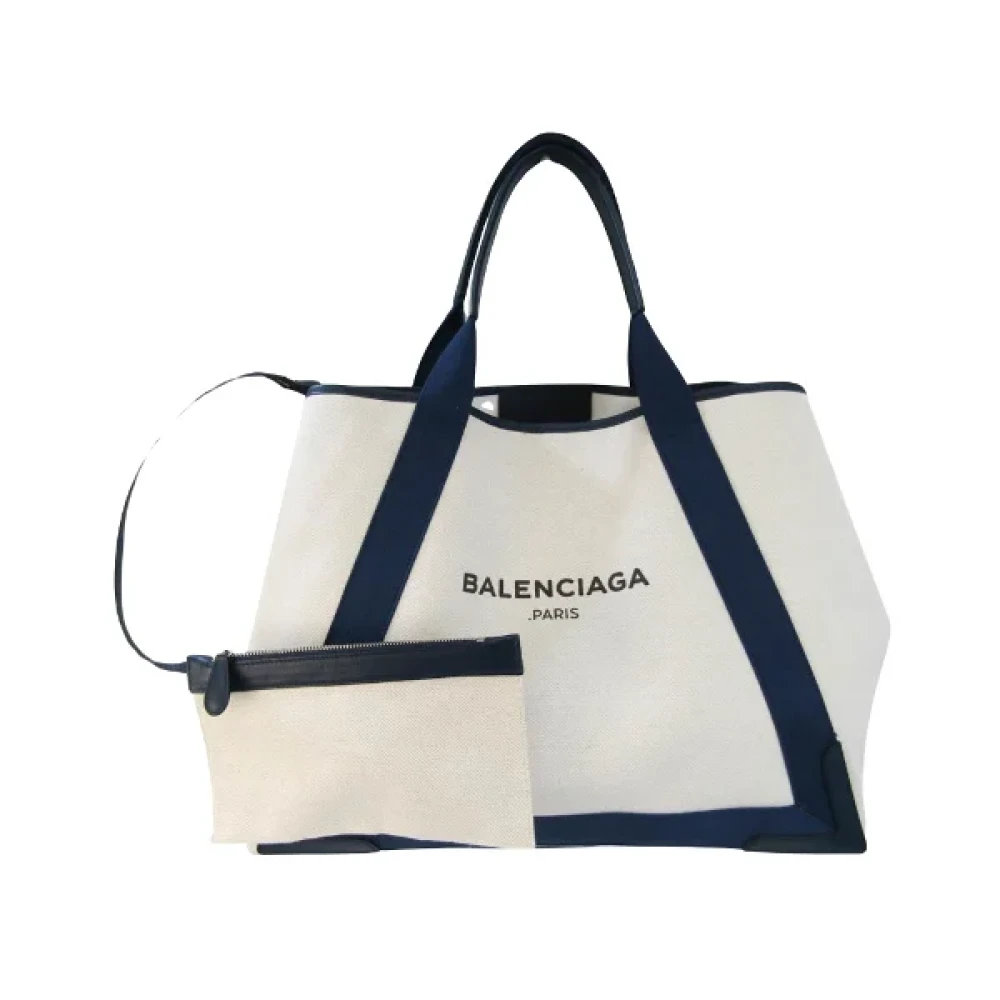 Balenciaga Vintage Pre-owned Canvas balenciaga-bags Beige Dames