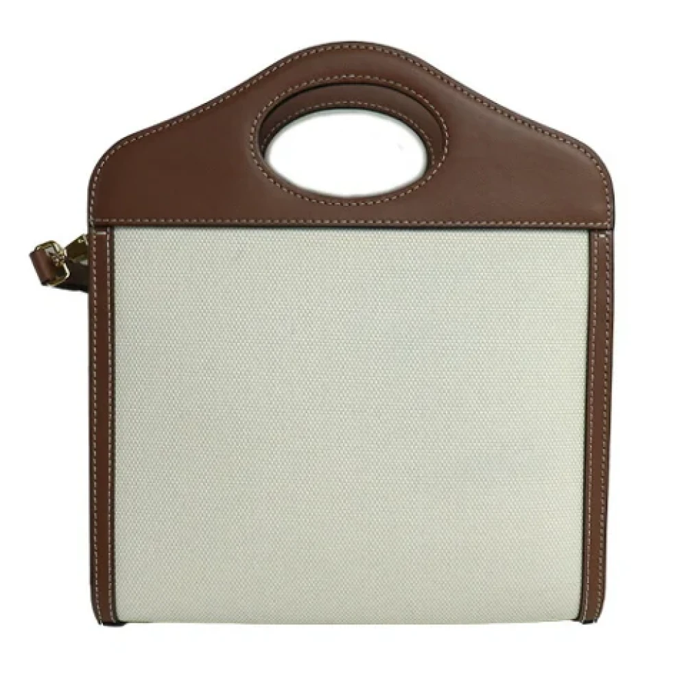 Burberry Vintage Pre-owned Coated canvas handbags Beige Dames