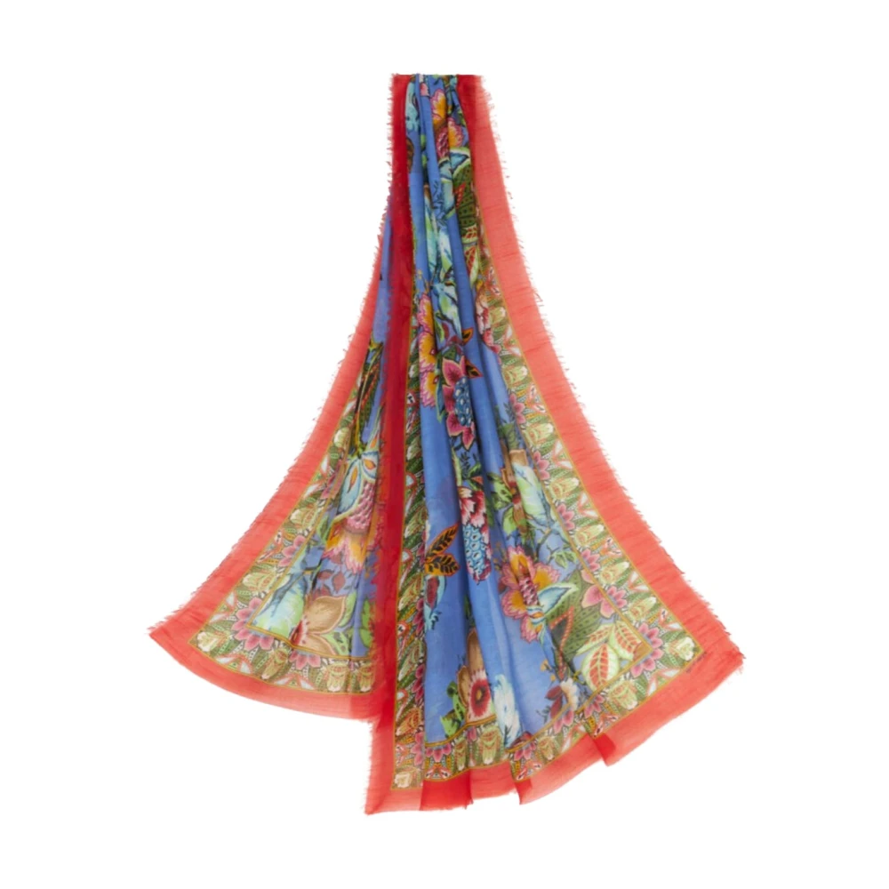 ETRO Boeket-geïnspireerde katoenen zijden sjaal Multicolor Dames