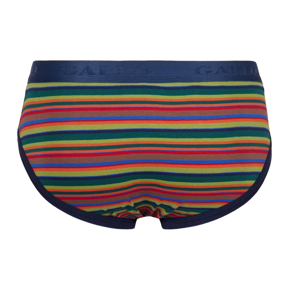 Gallo Groene katoenen slips met veelkleurige strepen Multicolor Heren