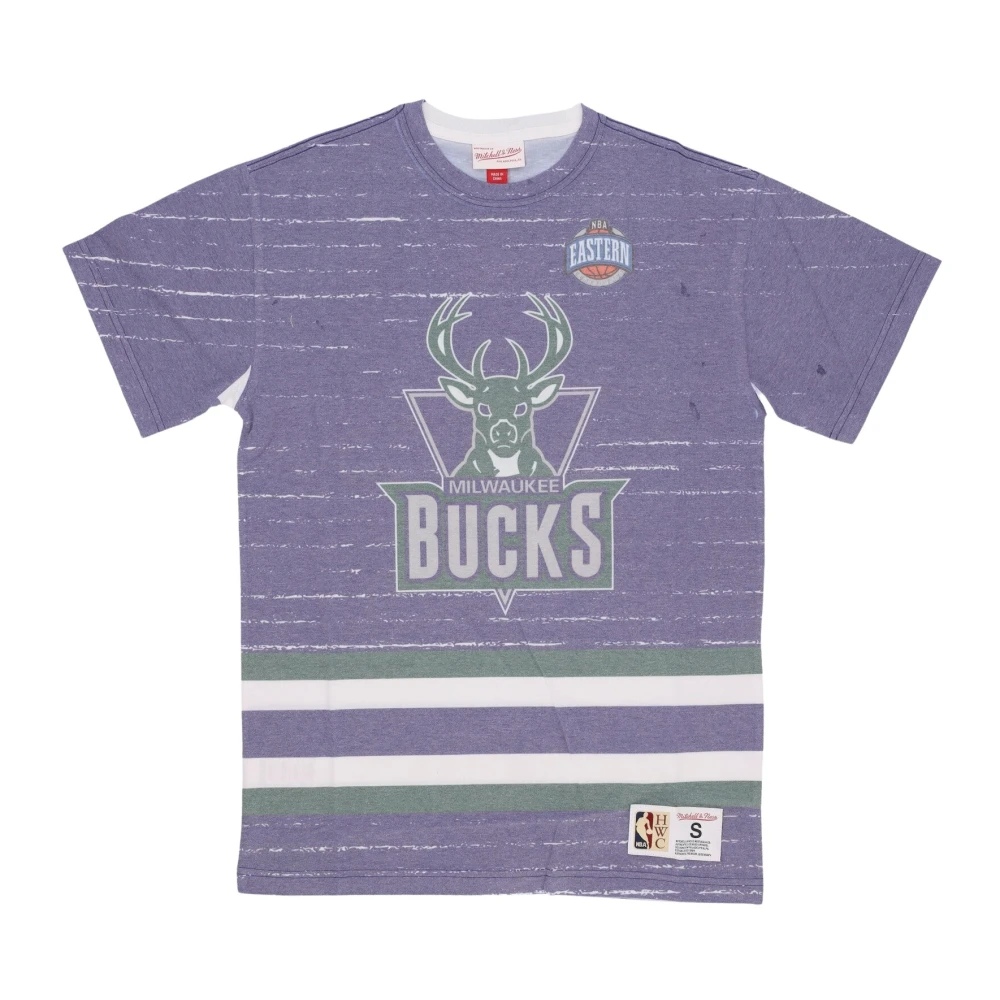 Mitchell & Ness NBA Jumbotron 3.0 Tee Multi Wit Multicolor Heren
