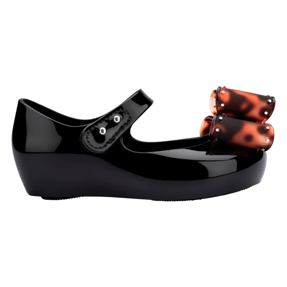 Melissa Girls Black Kids Ballerina Shoes, 27 Eu, Ultra Classic Bow Ballerinas