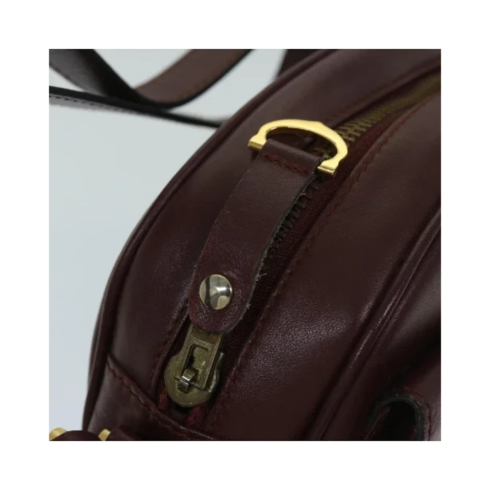 Cartier Vintage Pre-owned Leather shoulder-bags Red Dames