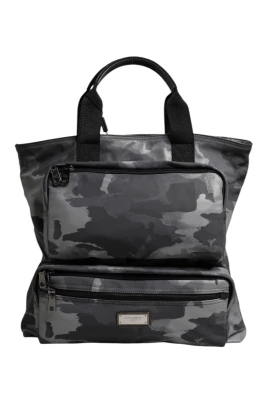 Camo Cotton Multiple Compartments Tote Bag