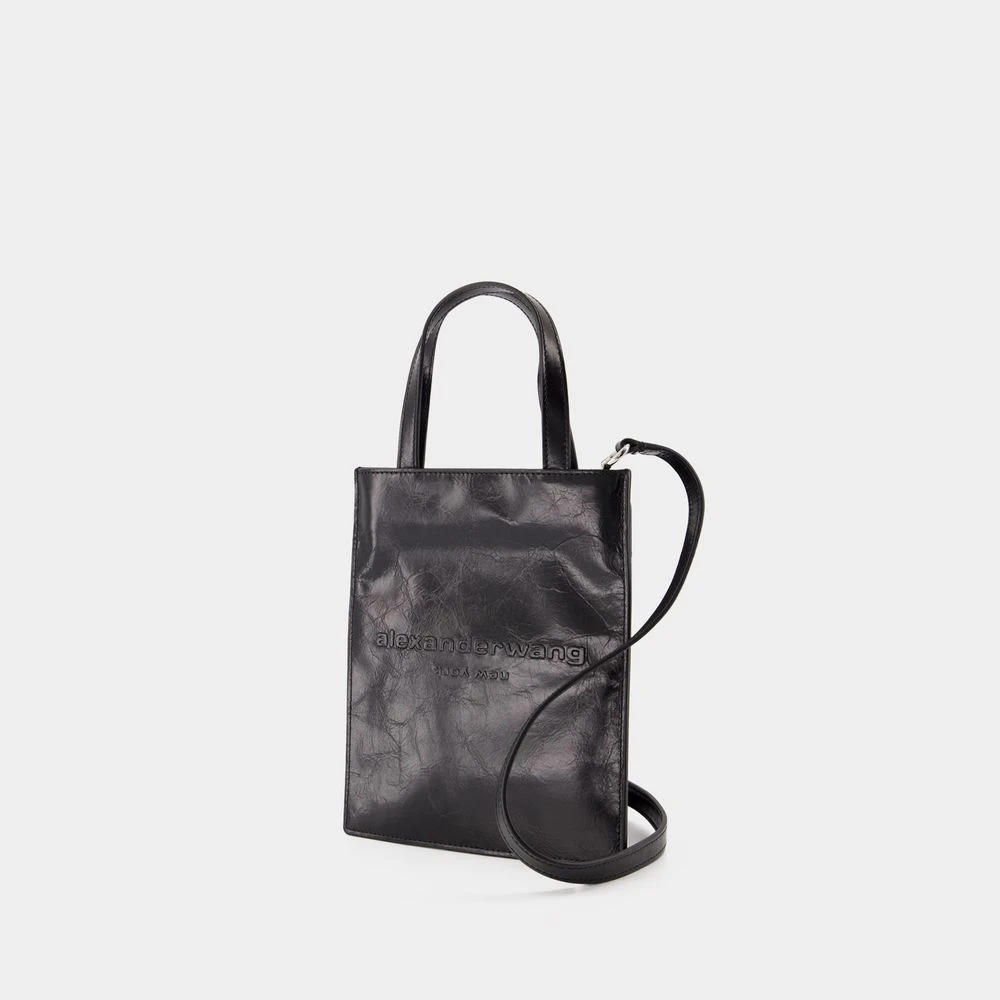 alexander wang Zwarte Leren Winkelmand Pinch Black Dames